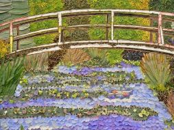 Con el recurso de elementos vegetales, la sensibilidad de Monet toma una nueva vida en Nueva York. REUTERS  /