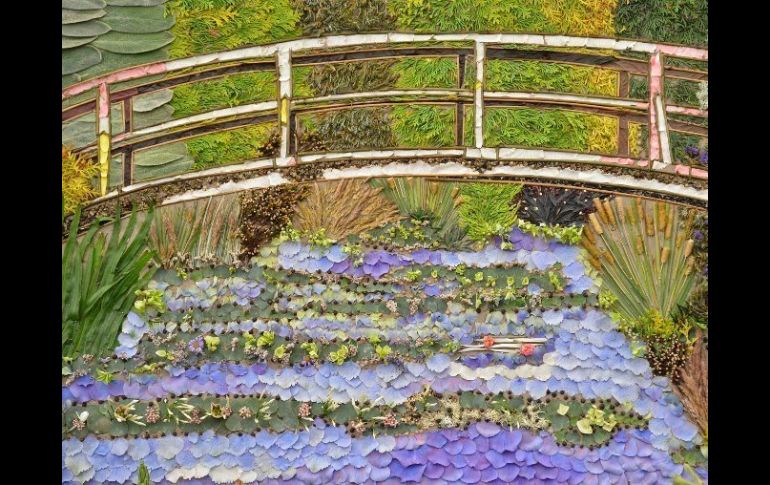 Con el recurso de elementos vegetales, la sensibilidad de Monet toma una nueva vida en Nueva York. REUTERS  /