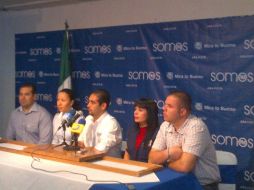 Rueda de prensa en la que el PAN denuncia hostigamiento.  /