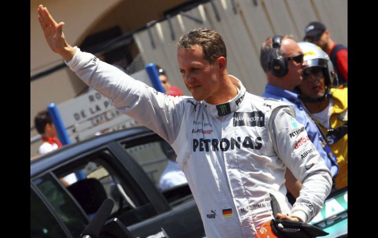 Michael Schumacher  fue retrogradado cinco puestos respecto a su posición final en las pruebas de clasificación. EFE  /