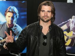 Juanes en conferencia de prensa descarto la posibilidad de grabar un disco totalmente en inglés. NOTIMEX  /