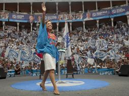 Una treintena de jóvenes comenzaron una protesta contra la candidata presidencial del Partido Acción Nacional. ARCHIVO  /