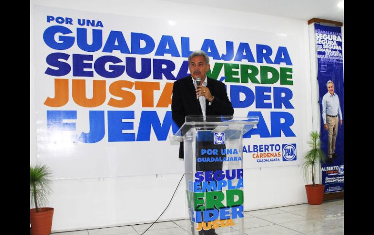 El aspirante del PAN presentó la propuesta de una Guadalajara Ejemplar. ESPECIAL  /