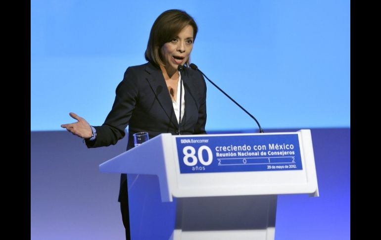 osefina Vázquez Mota, en el marco de la reunión anual de consejeros regionales del BBVA Bancomer. EL UNIVERSAL  /