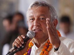 Andrés Manuel López Obrador durante un acto de campaña en la explanada principal de Tula, Hidalgo. EL UNIVERSAL  /