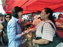 Maricarmen Mendoza continuó con su recorrido por Zapopan. ESPECIAL  /