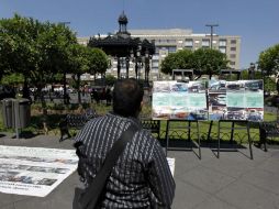 Choferes han instalado plantón frente a Plaza de Armas para exigir mejores condiciones laborales.  /