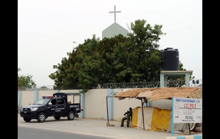 Fotografía tomada el 13 de mayo de 2012 de la Iglesia de los Hermanos en Maiduguri, noreste de Nigeria. AFP  /