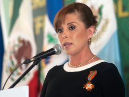 Marisela Morales recibe un reconocimiento en la X Conferencia Regional de la Asociación Internacional de Jefes de Policía. NTX  /