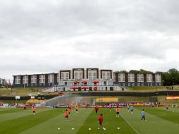 La 'Roja' durante su entrenamiento en Polonia, de cara a su debut en la Eurocopa ante Italia el próximo 10 de junio. EFE  /