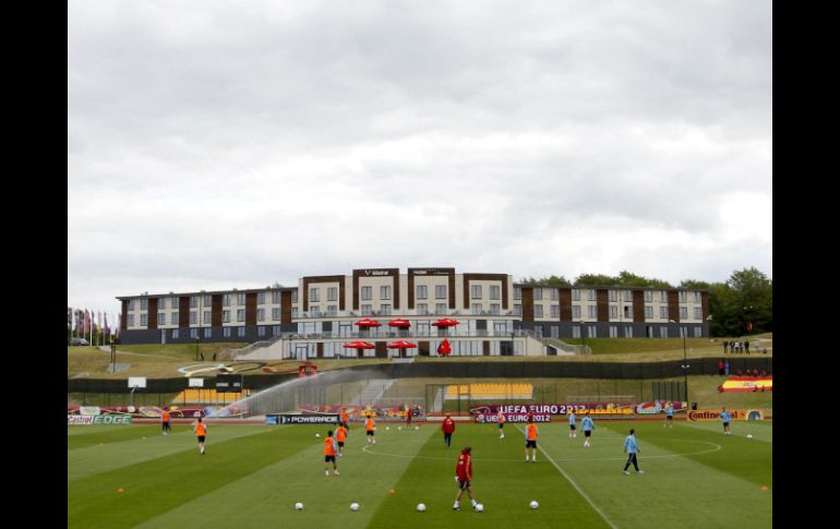 La 'Roja' durante su entrenamiento en Polonia, de cara a su debut en la Eurocopa ante Italia el próximo 10 de junio. EFE  /