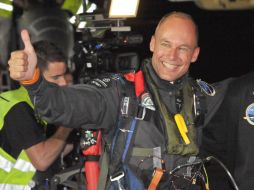 Bertrand Piccard, piloto del avión solar Solar Impulse, a su llegada a Marruecos. AFP  /