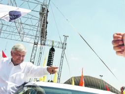 En un mitin masivo en el Estado de México, Andrés Manuel López Obrador llamó a la ciudadanía a cuidar el voto. NTX  /