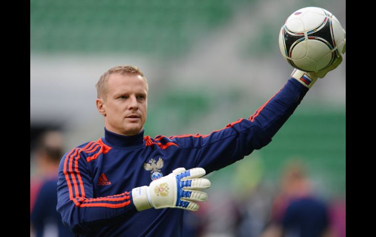 El portero de la selección rusa Vyacheslav Malafeev. AFP  /