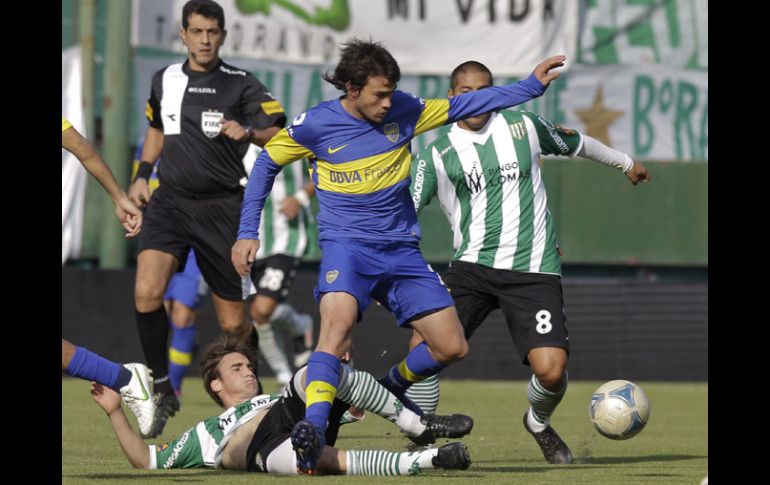 Acción del partidoe ntre Boca Juniors y Bandfield. AP  /