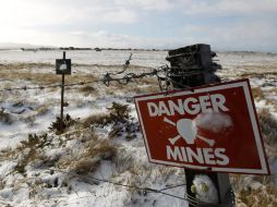 Un campo de la minería de la Guerra de las Malvinas de 1982  cerca de Stanley, Islas Malvinas. REUTERS  /