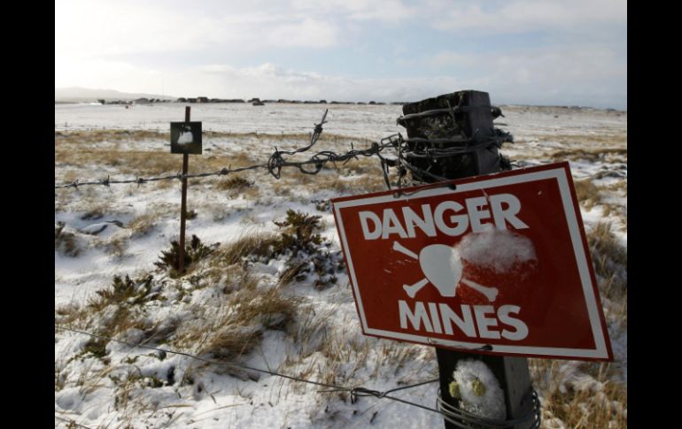 Un campo de la minería de la Guerra de las Malvinas de 1982  cerca de Stanley, Islas Malvinas. REUTERS  /