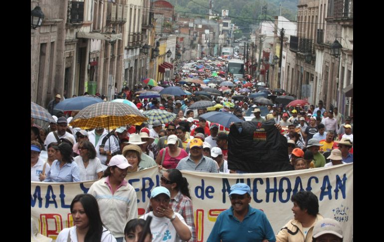 El pasado 28 de mayo los profesores de la CNTE se declararon en paro indefinido de labores. ARCHIVO  /