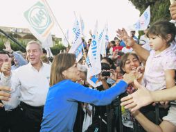 La panista realizó su mitin en Lagos de Moreno ante unas dos mil personas. ESPECIAL  /