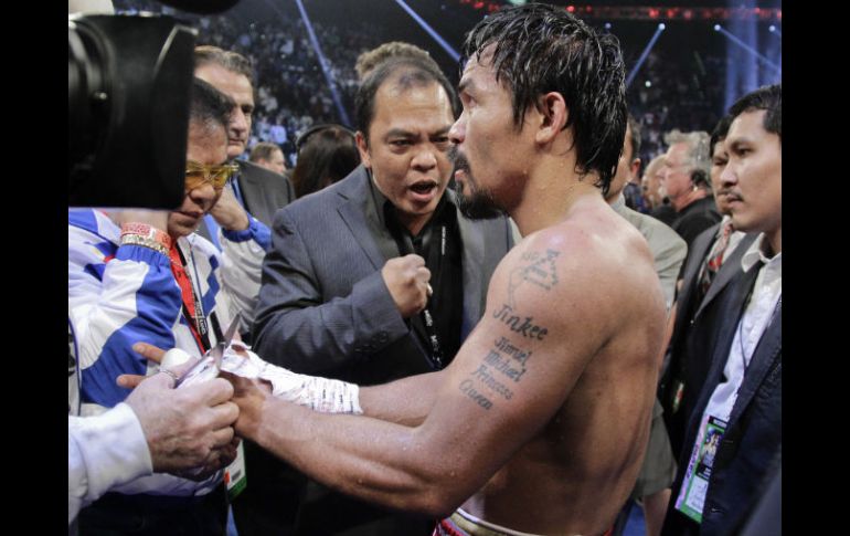 ''Todos los que vimos la pelea estábamos convencidos del dominio de Pacquiao'' agregaron los jueces. EFE  /