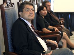 El escritor nicaragüense Sergio Ramírez Mercado en el auditorio de Universidad Nacional Autónoma de Honduras. EFE  /