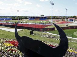 Vista de las instalaciones en la que la selección española de futbol prepara su próximo duelo, en la localidad de Gniewino. EFE  /