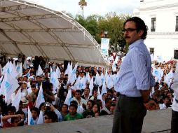 Gabriel Quadri, en un acto proselitista en Tuxtla Gutiérrez, Chiapas. NOTIMEX  /