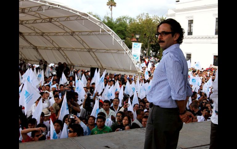 Gabriel Quadri, en un acto proselitista en Tuxtla Gutiérrez, Chiapas. NOTIMEX  /