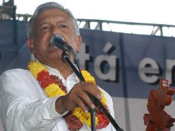 López Obrador en su visita a Oaxaca ayer. NOTIMEX  /