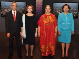 Miguel Ángel Mancera, Rosario Guerra, Beatriz Paredes e Isabel Miranda de Wallace durante segundo debate por el GDF. EL UNIVERSAL  /