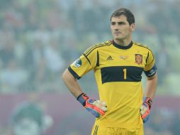 El capitán de la selección española, Iker Casillas, en el partido que les dio el pase a los cuartos de final de la Eurocopa 2012. AFP  /