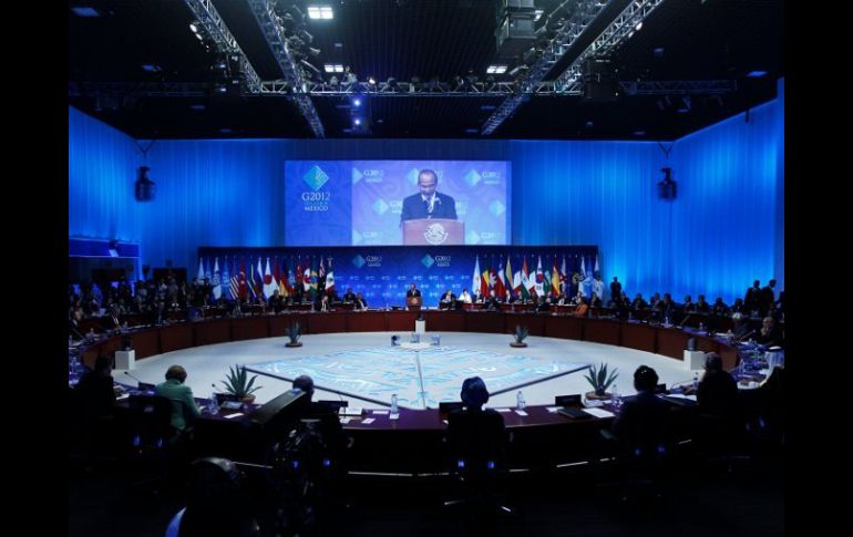 Líderes mundiales participan en la primera sesión de la Cumbre del G-20 en Los Cabos, Baja California Sur. REUTERS  /