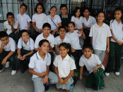 Alumnos del grupo de 4to 'A' de la escuela urbana No. 77 'Ofelia Sánchez Plascencia'.  /