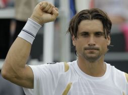 El tenista español David Ferrer celebra tras derrotar al holandés Igor Sijsling. EFE  /