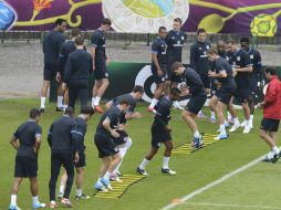 La selección de Inglaterra entrena el día de hoy como preparación para su próximo duelo del domingo ante Italia. REUTERS  /