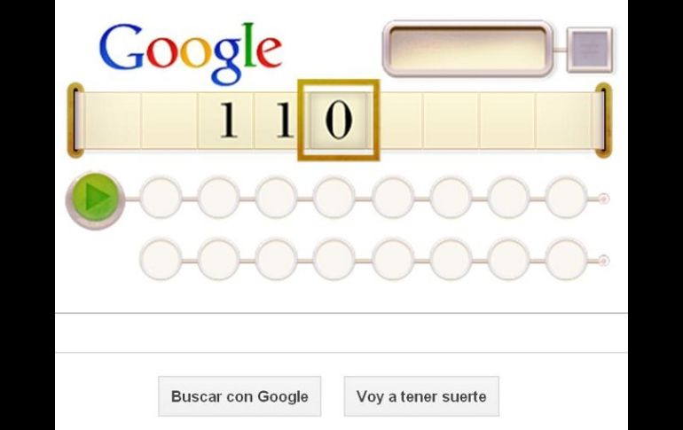 El que quizás es el más complicado y críptico de los doodles, digno homenaje a Alan Turing. ESPECIAL  /