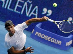 El tenista español, Rafa Nadal durante su entrenamiento en la Caja Mágica. ARCHIVO  /