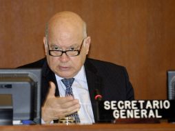 El secretario general de la OEA, José Miguel Insulza, manifestó su postura respecto a la salida de Fernando Lugo en Paraguay. EFE  /