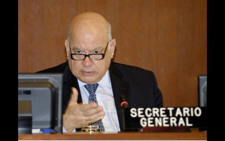 El secretario general de la OEA, José Miguel Insulza, manifestó su postura respecto a la salida de Fernando Lugo en Paraguay. EFE  /