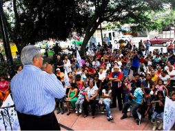 Cárdenas celebró un discurso en Huentitán El Alto. ESPECIAL  /