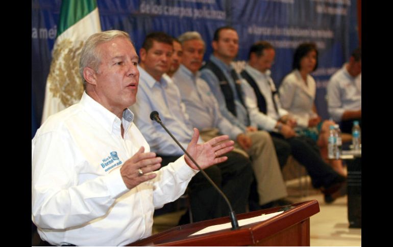 Guzmán, durante su discurso sobre movilidad metropolitana hace días. NTX  /