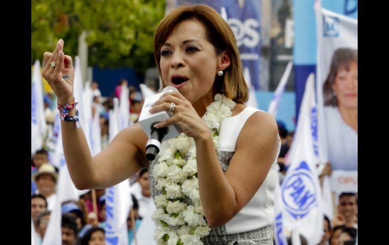 Josefina Vázquez Mota durante su cierre de campaña en la capital chiapaneca. EL UNIVERSAL  /