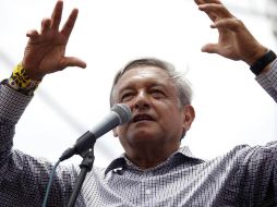 Andrés Manuel López Obrador durante su cierre de campaña en Tepic. EL UNIVERSAL  /