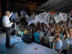 Guzmán señaló que ''el pulso ciudadano'' o la asistencia a sus actos de campaña, lo pone como el candidato preferido. ESPECIAL  /