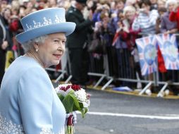 La reina Isabel II de Inglaterra en Enniskillen, en el condado de Fermanagh, Irlanda del Norte. EFE  /