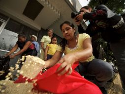 Maiceros protestaron frente a la Secretaría de Economía por la importación de maíz transgénico. ARCHIVO  /