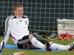 Bastian Schweinsteiger, durante una sesión de entrenamiento de la selección alemana. REUTERS  /