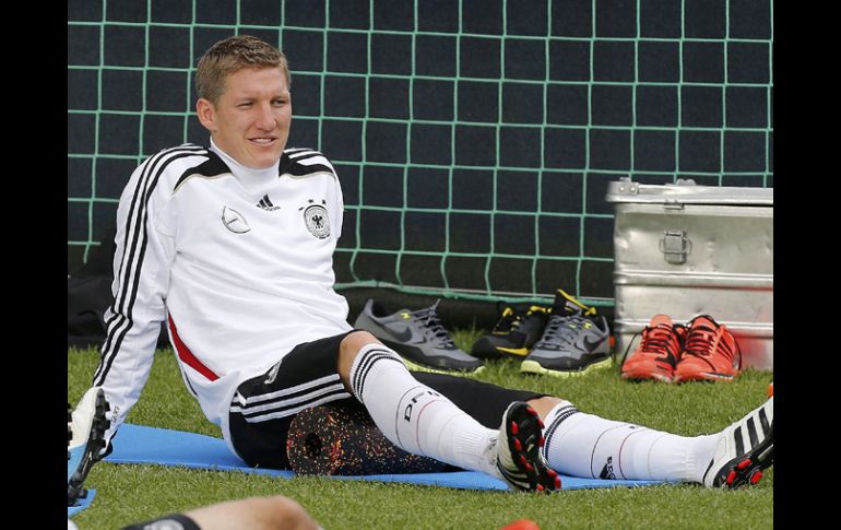 Bastian Schweinsteiger, durante una sesión de entrenamiento de la selección alemana. REUTERS  /