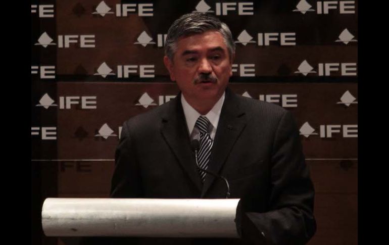 Leonardo Valdés durante la entrega de los resultados de la  auditoria  al PREP que realizó la UNAM. NTX  /