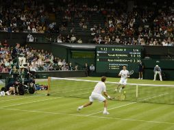 Imagen del partido entre Djokovic y Harrison. AFP  /